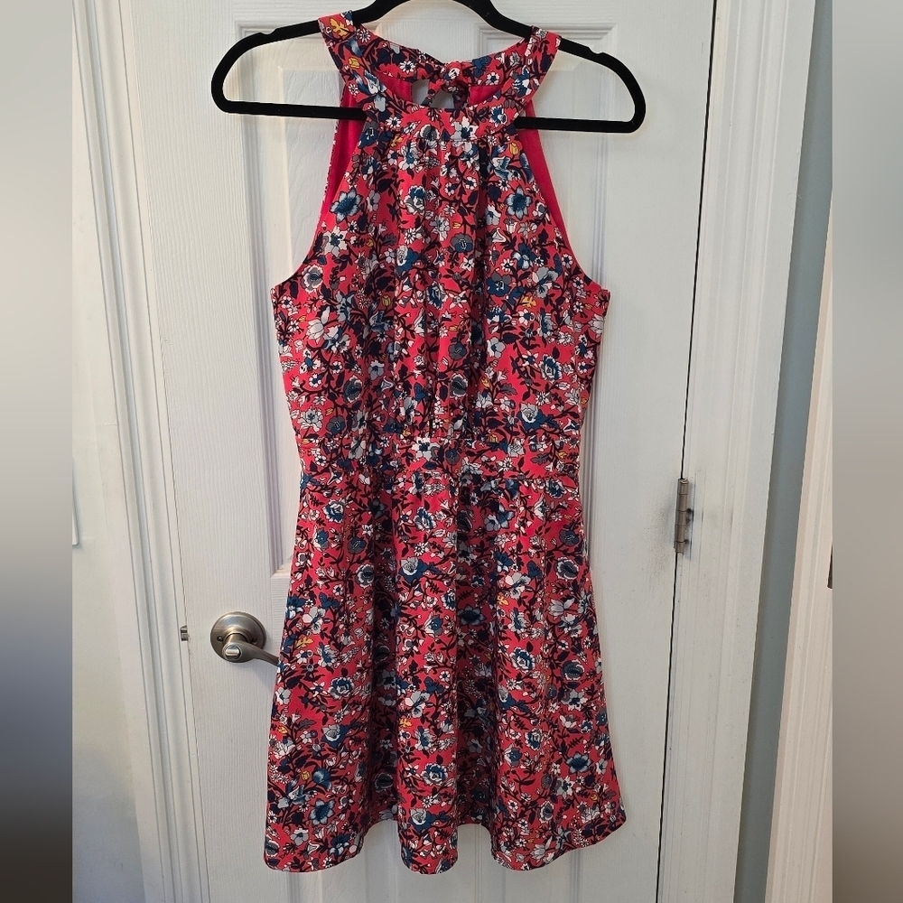 Loft Multi Colored Floral Sleeveless Dress, Size M (1028)